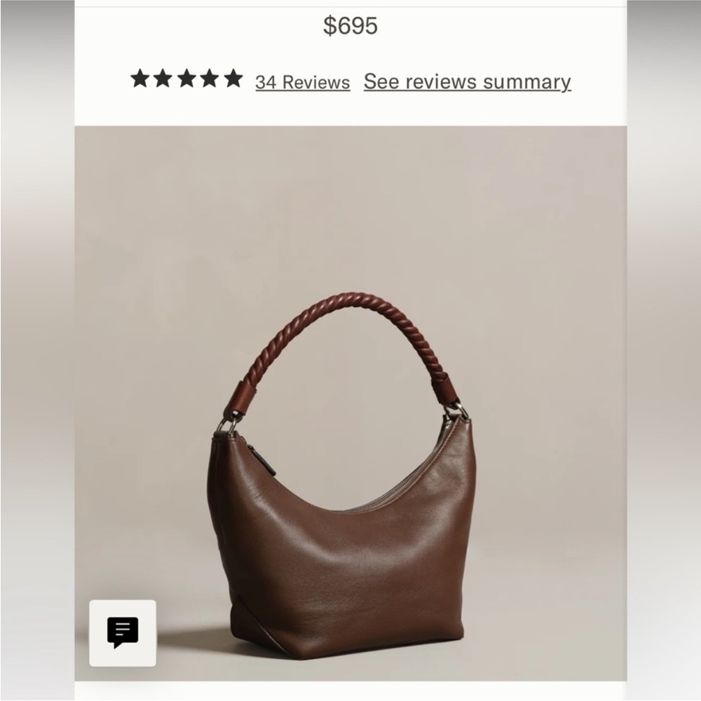 Designer Brown Leather Handbag
